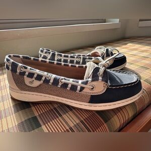 Sperry Top-Sider Navy and Cream Striped Loafers